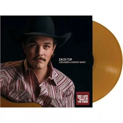 Zach Top Cold Beer & Country Music Exclusive Opaque Metallic Gold Color Vinyl LP • $51