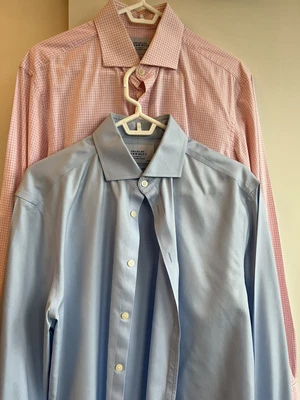 £8.99 • Buy 2 Charles Tyrwhitt Shirts. Blue And Pink, Extra Slim Fit, Size 16 / 41 Large