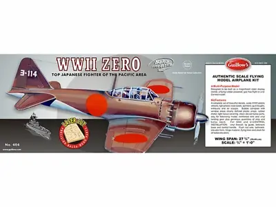 Guillows Mitsubishi Zero 1:16 Scale Laser Cut Model Kit 705mm WS #GUILL404LC • $129.49