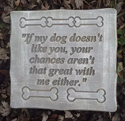 Dog Funny Concrete Plastic Mold  Cement Animal Garden Mould 11  X 11  X 3/4  • $29.95