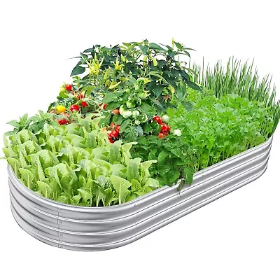 CHALAIR Galvanized Raised Garden Bed Outdoor Size: 47 X 24 X 12  Sturdy And ... • $63.47