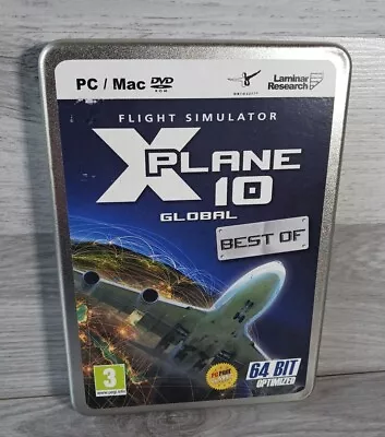 X Plane 10 Flight Simulator 64 Bit Optimised PC Dvd Rom MAC 8 Disc • £19.95