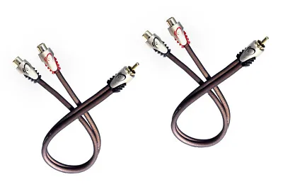 KnuKonceptz Klarity RCA Cable Y Adapter 1 Male To 2 Female RCA Splitter Pair (2) • $9.27