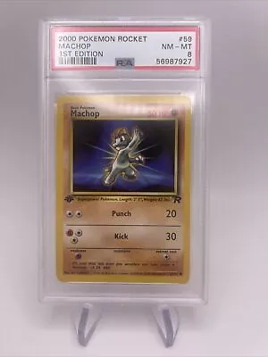 2000 Pokémon Rocket #59 Machop 1st Edition PSA 8 • $16.09