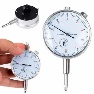 Metric Dial Indicator 0-10mm X 0.01mm Precision Test Gauge Measuring Instrument • $11.59