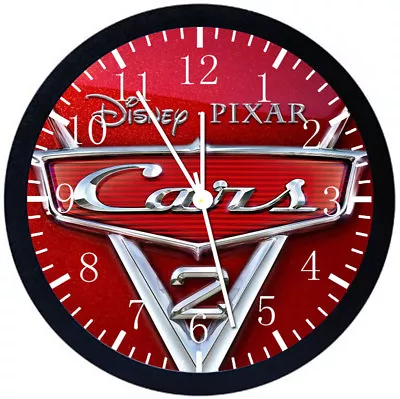 Disney Cars Black Frame Wall Clock Nice For Decor Or Gifts Z79 • $19.95