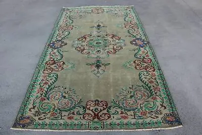 Antique Rugs Moroccan Rug 4.7x8.4 Ft Area Rug Turkish Rug Vintage Rug • $114