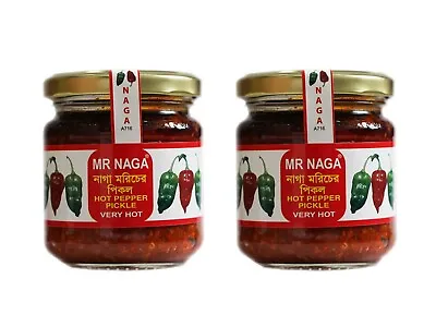 Mr Naga - 2x 190g  Jars - The Best Hot Naga Pickle In The Market  Long Exp. Date • £10.89