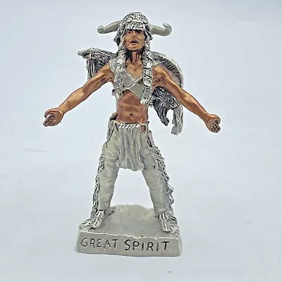 Vintage 1992 Masterworks Fine Pewter Great Spirit Indian Figurine Peter Sedlow • $34.36