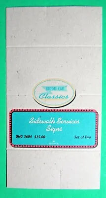 VINTAGE 80's HALLMARK SIDEWALK SERVICES SIGN KIDDIE CAR CLASSICS TENT CARD - NEW • $10