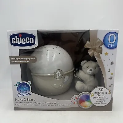 Chicco Next2Stars First Dreams Sleep Aid Light Cot Projector Neutral Bear - NEW • £24.49