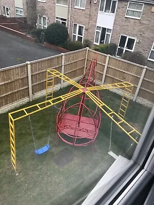 £1250 • Buy Metal Helicopter Ex Playground Climbing Frame Solid And Sturdy NOT CHEAP METAL!