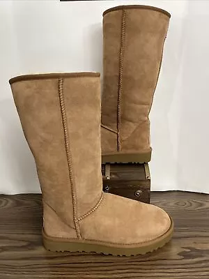 UGG Classic Tall Boots Chestnut Women's Size 10 Shearling Comfortable Boots Warm • $105