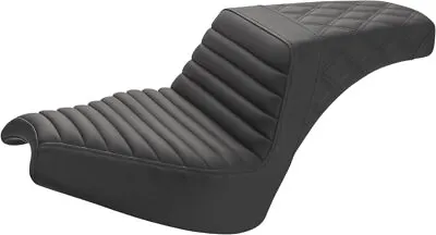 Saddlemen Step Up Tuck-n'-Roll/Lattice Stitch Black Motorcycle Seat (I21-04-176) • $459