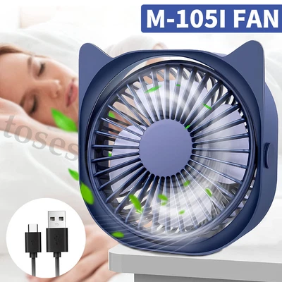 £6.99 • Buy Mini Desk Fan Portable Table Desktop Cooler 3 Speed Small Quiet USB