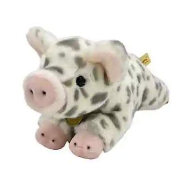 Miyoni Pig Plush 16  Stuffed Animal Piglet By Aurora White Spotted Gray Pink • $10.16