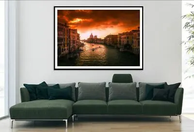 Venice Grand Canal Italy View Print Premium Poster High Quality Choose Sizes • £8