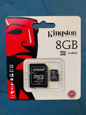 Kingston Micro SDHC Card NEW 8 GB Class 4 • $5