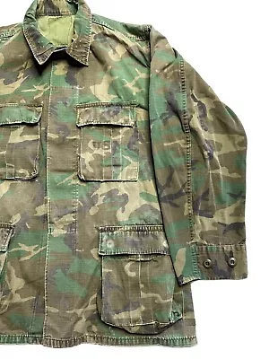 USGI Vietnam Era ERDL Camouflage Hot Weather Coat L Regular USMC Marines Shirt • $29.99