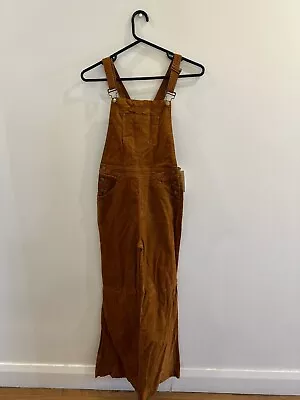 Spell Brown Corduroy Flared Overalls Size Xs • $185