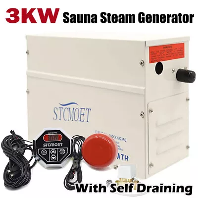 3KW Bath Steam Generator With Auto Drain & Waterproof Control Fit For 106 Cu.ft • $250.65