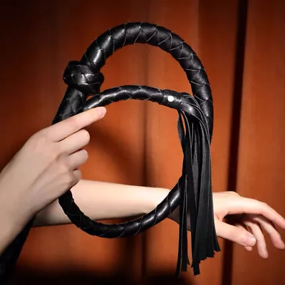 $14.99 • Buy 140cm Snake Whip Faux Leather Horse Race Riding Crop Flogger Outdoor With Handle