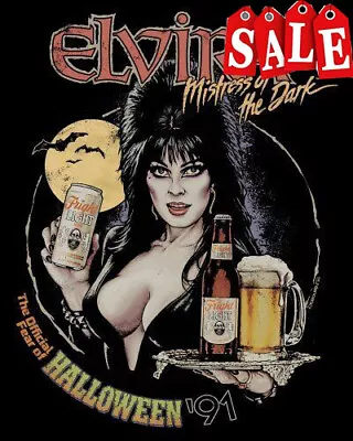 Elvira Mistress Of The Dark Movie Halloween Basic Black Vtg T Shirt S-5XL TM7779 • $20.99