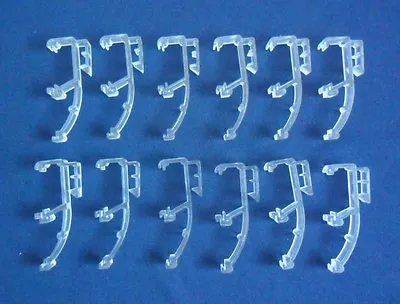 12 Pcs Of 1 Inch Mini Blind Double Slat Valance Retainer Clips - Clear • $11.99