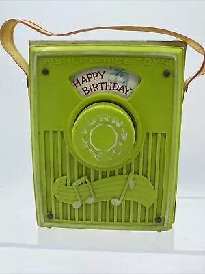 Fisher Price Music Box Pocket Radio Toy 1970 US Collectible Works Happy Birthday • $21.95