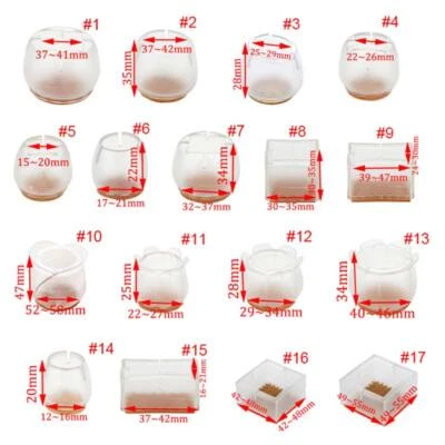 $8.59 • Buy 10Pcs Chair Leg Floor Protector Square Round Furniture Leg Cap Table Feet Cover