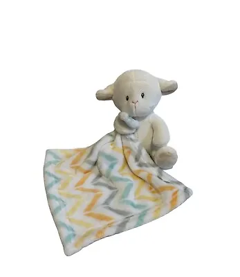 Little Miracles Costco Lamb Sheep Chevron Baby Security Lovey Blanket Plush • $17.99