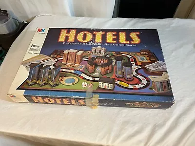 Vintage 1987 Milton Bradley MB HOTELS Real Estate Board Game 100% Complete • £179.58