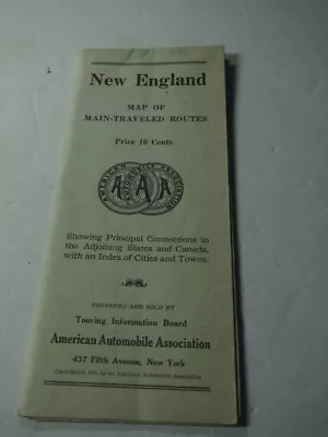 Earliest AAA Road Map New England 1911     • $17.99