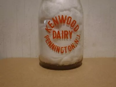 1 Pint Kenwood Dairy Milk Bottle Pennington NJ • $15