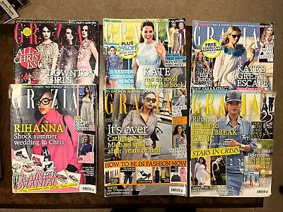 6 X Grazia Magazine Uk Bundle 2012 2013 Kate Middleton Rihanna • £17