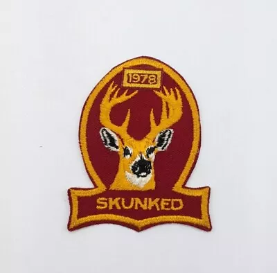 Vintage 1978 Skunked Deer Hunting Embroidered 4  Patch • $14.75