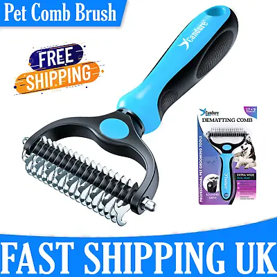 £6.85 • Buy Professional Pet Dog Cat Comb Brush Dematting Undercoat Grooming Comb Rake Tool