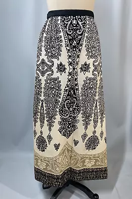 Vintage Skirt SIZE SMALL Long Maxi Honeycomb Paisley 60s 70s Boho • £34.70