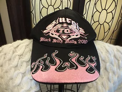 Beautiful Cap Embroidered Sturgis 70th BHR 2010 Black Pink Adjustable Band NICE • $14.95