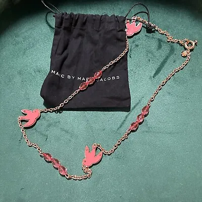 Marc By Marc Jacobs Rose Gold Pink Dove Bird Necklace • $79.95