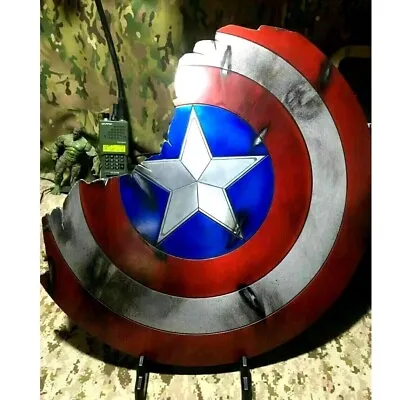 Captain America’s Broken Shield Famous Movie Prop Replica Metal Damage Shield • £119.29