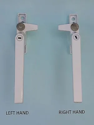 Cotswold PV300 Locking Cockspur Window Handle White/Silver 13mm Step Height RH • £12