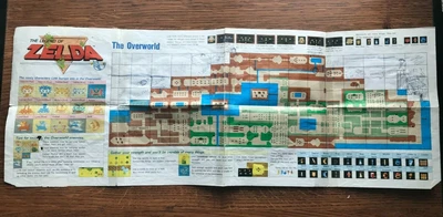 $59.99 • Buy Legend Of Zelda Foldable Map Poster Nintendo NES Instruction Manual Only