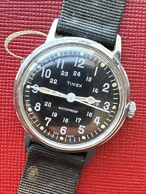 Timex Military Vietnam War Era Watch Men's 1960' 70's Wind Up RUNNING!! • $31