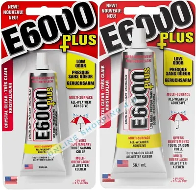 £15.49 • Buy E6000 Plus Craft Clear Glue Waterproof Strong Flexible Adhesive Wood Glass Gems