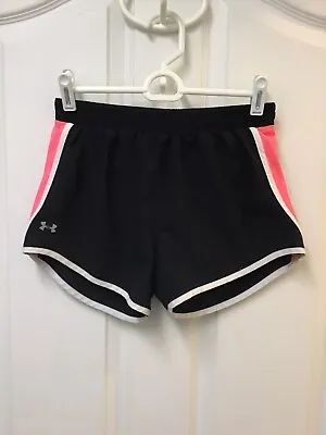 Under Armour Women’s Running Workout Shorts Black Pink White Size XS 3” 510 • $7.98