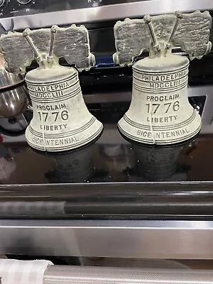 Virginia Metalcrafters Liberty Bell Bicentennial Book Ends • $40