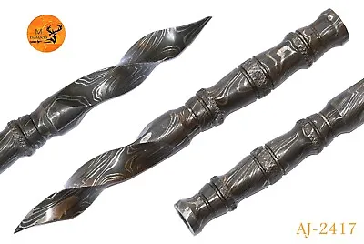 Custom Handmade Forged Damascus Steel Dagger Kris Blade Boot Knife Edc 2417 • $32.19