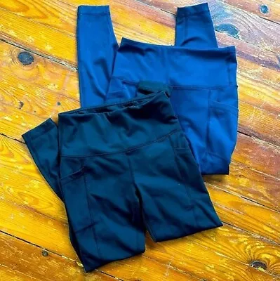 90 Degree By Reflex Leggings Size S Navy And Black High Waist Lot Of 2 • $15