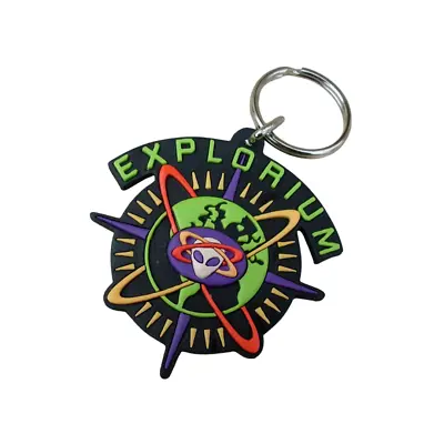 Megaplex Keychain Ring Sci-Fi Rubber Lightweight Simple Keys Colorful Alien UFO • $6.65